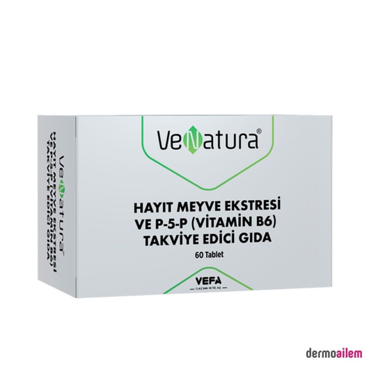 Takviye Edici GıdalarVeNaturaVenatura Hayıt Meyve Ekstresi ve P-5-P (Vitamin B6) 60 Tablet
