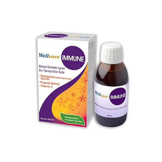 Takviye Edici GıdalarWellcareWellcare İmmune Şurup 150 ml