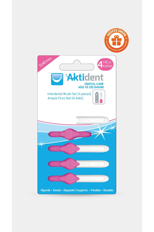 Aktident Orid Arayüz Fırçası 1,8 mm Pembe 4lü
