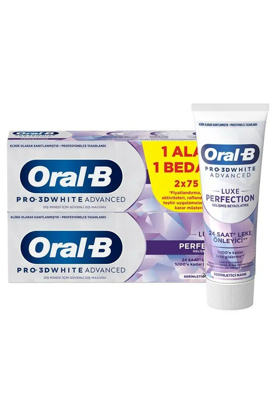Oral-B Pro 3D White Advanced Luxe Perfection Diş Macunu 75 ml 2li