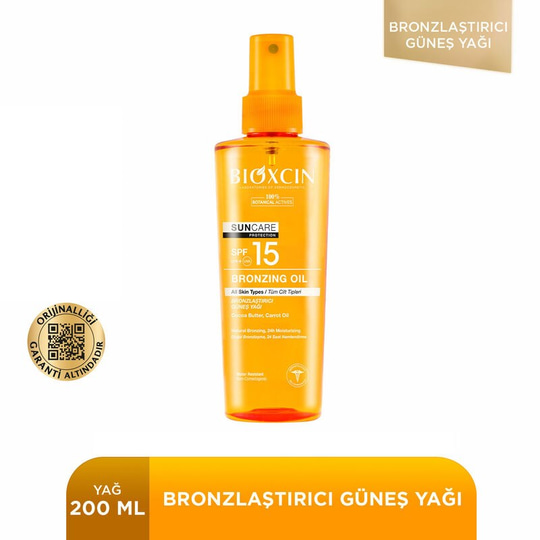 Bioxcin Sun Care Bronzlaştırıcı Güneş Yağı SPF15 200 ml