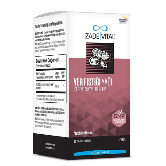 Zade Vital Fıstık Yağı 800 mg 60 Yumuşak Kapsül