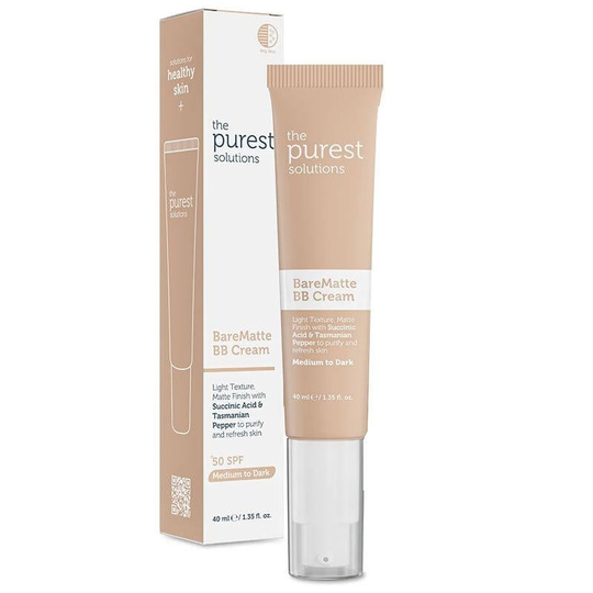 The Purest Solutions Yağlı ve Karma Ciltler İçin Matlaştırıcı BB Krem SPF 50+ 40 ml Orta-Koyu Ton