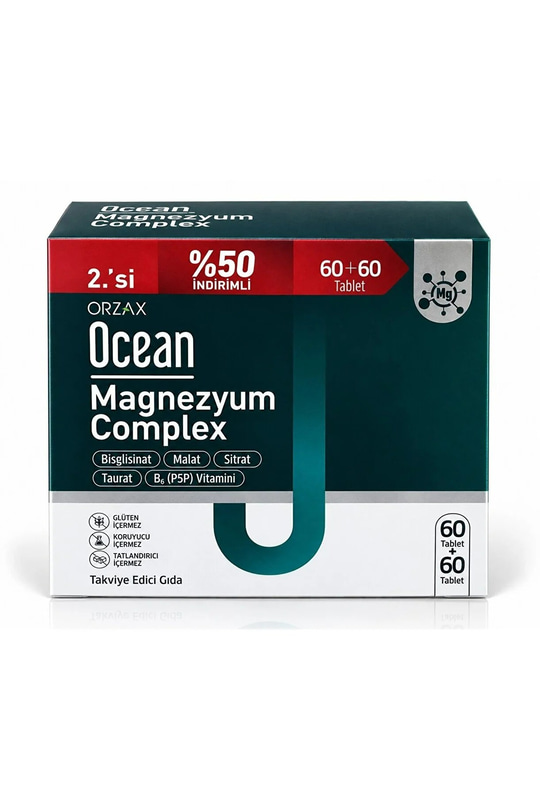 Ocean Magnezyum Complex 60+60 Tablet - İkincisi %50 İndirimli