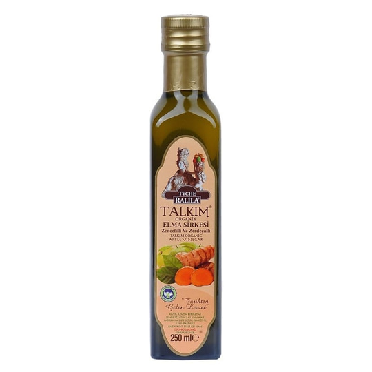 Ralila Organik Zencefilli ve Zerdeçallı Talkım Elma Sirkesi 250ml