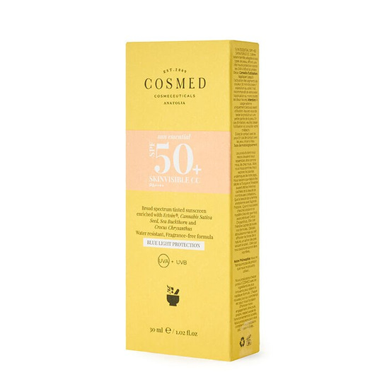 Cosmed Sun Essential Skinvisible CC SPF50 Tüm Cilt Tipleri İçin Renkli CC Yüz Güneş Kremi Yeni Nesil Filtreler 30 ml