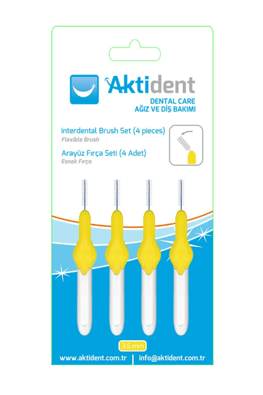 Aktident Orid Arayüz Fırçası 0,70 mm 4'lü - Sarı