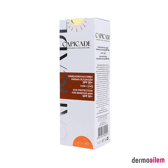 Capicade Hassas Ciltler için 50 Faktör Güneş Kremi 100 ml