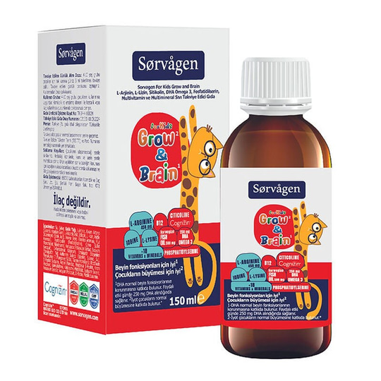 Sorvagen Kids Grow Brain Şurup 150 ml