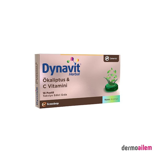 Dynavit Herbal Okaliptüs ve Vitamin C 16 Pastil (SKT:12.2025)