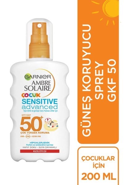 Garnier Ambre Solaire Sensitive Advanced Çocuk Sprey SPF50+ 200 ml