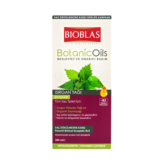 Bioblas Isırgan Yağı İnce Telli ve Zayıf Saçlar için Bitkisel Hacim Şampuanı 360 ml