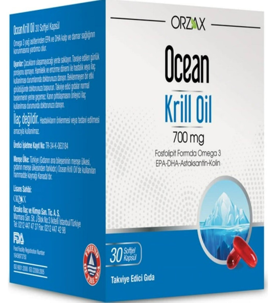 Ocean Krill Oil 500 mg 30 Kapsül