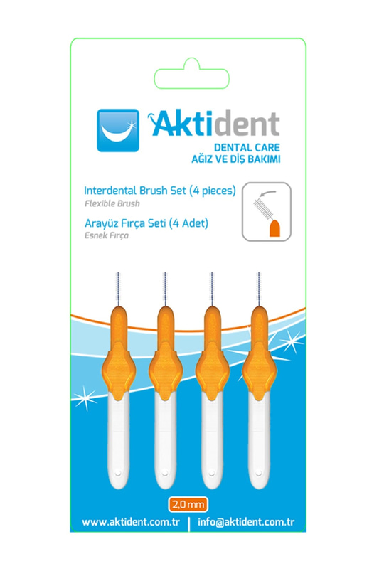 Aktident Orid Arayüz Fırçası 0,45 mm 4'lü - Turuncu