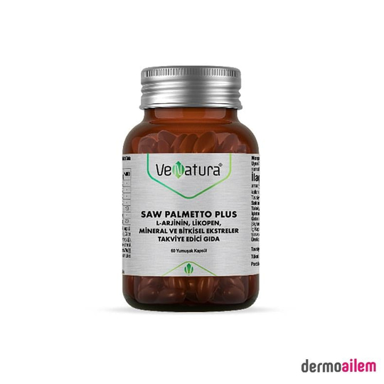 VeNatura Saw Palmetto Plus L-Arjinin Likopen Mineral 60 Kapsül