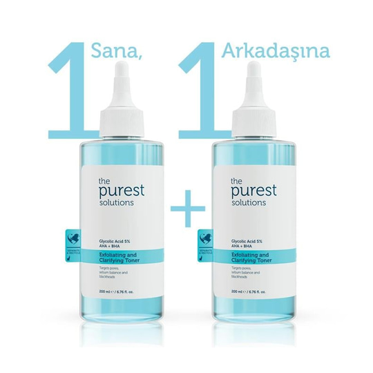 The Purest Solutions Exfoliating + Clarifying Toner 200 ml 2 Lİ KOFRE