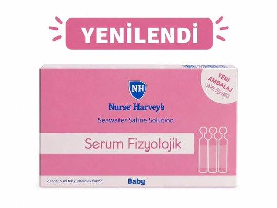 Nurse Harveys Gifrer Serum Fizyolojik Burun ve Göz Temizliği İçin 20 Adet 5 ml Flakon