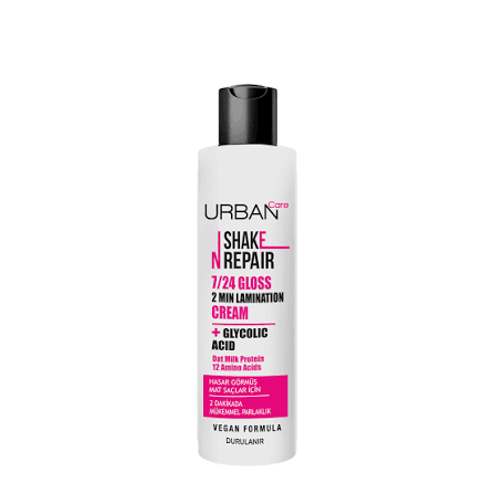 Urban Care Shake N Repair 7/24 Gloss Laminasyon Parlaklık Etkili Durulanan Bakım Kremi 200 ml - Vegan