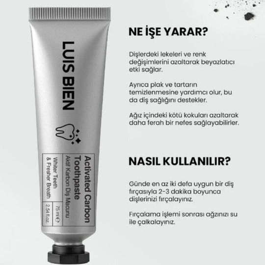 Luis Bien Aktif Karbon Diş Macunu 75 ml