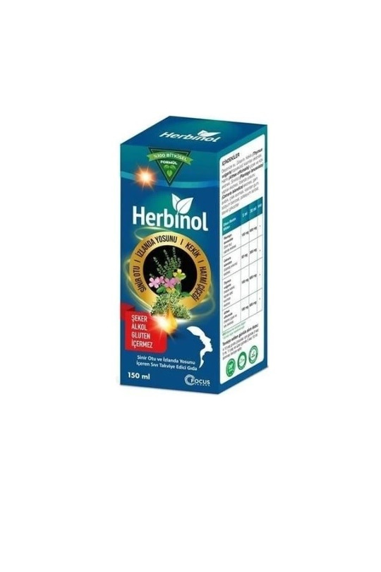 Herbinol Sinir Otu İzlanda Yosunu Öksürük Şurubu 150 ml