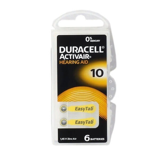 Duracell Activair İşitme Cihazı Pili No: 10 6lı