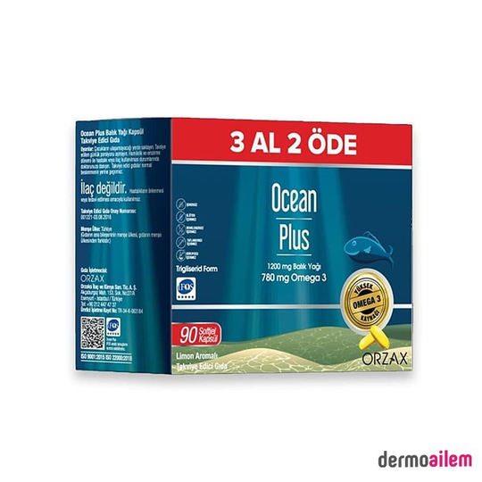 Ocean Plus 1200 mg 3 Al 2 Öde 90 Kapsül