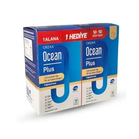 Ocean Plus 1200 mg 50+50 Softjel Kapsül - 1 Alana 1 Hediye