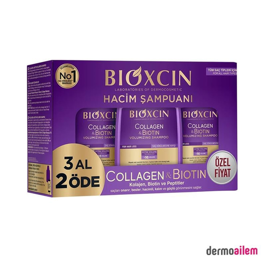 Bioxcin Collagen & Biotin Hacim Şampuanı 300 Ml- 3 Al 2 Öde