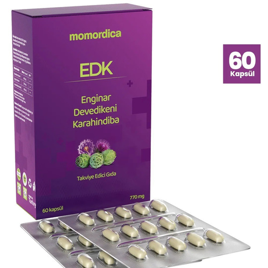 Momordica Edk Enginar-Devedikeni-Karahindiba 60 Kapsül