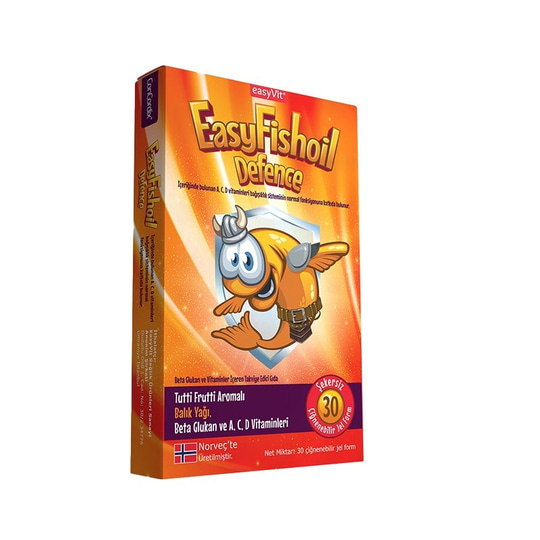 EasyFishoil Beta Glukan Karışık Meyve Aromalı 30 Jel Tablet