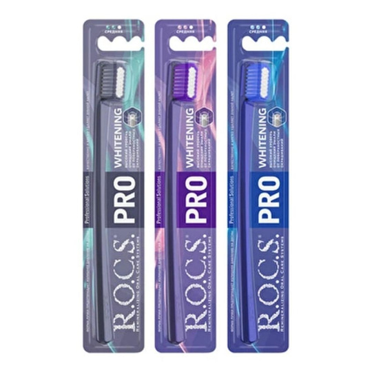 Rocs Pro Whitening Diş Fırçası Medium Mor