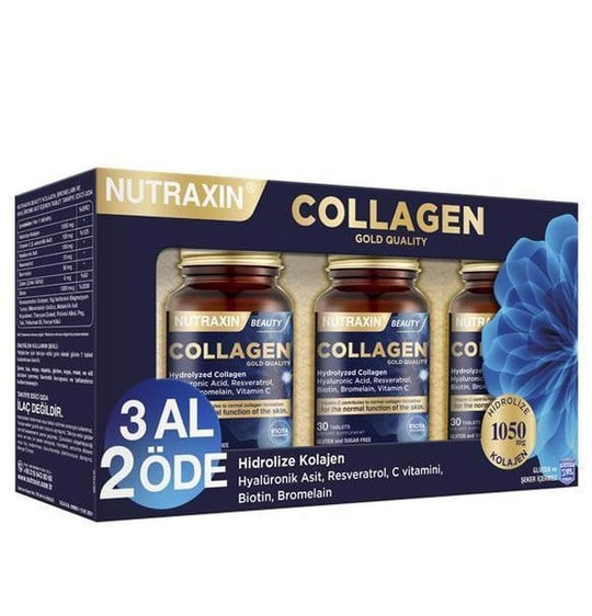 Nutraxin Beauty Collagen Gold Quality 30 Tablet 3 Al 2 Öde