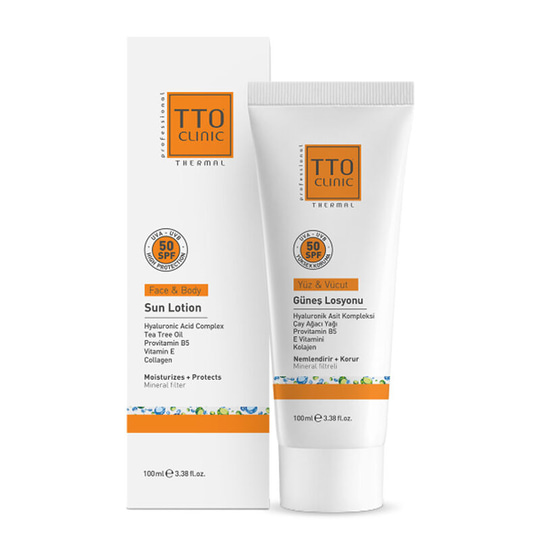 TTO Clinic Akneli ve Rozalı Ciltler için 50 Faktör Güneş Losyonu 100 ml