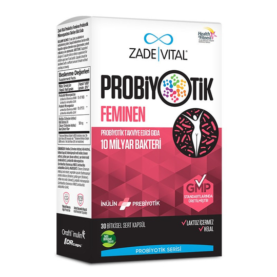 Zade Vital Probiyotik Feminen 30 Sert Kapsül