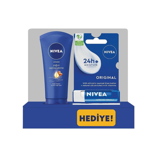 Nivea Visage Kofre Yoğun Nemlendirme El Kremi 75 ml +Dudak Koruyucu
