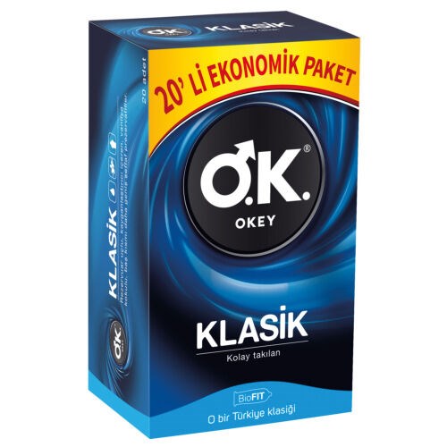 Okey Klasik Prezervatif 20'li Ekonomik Paket