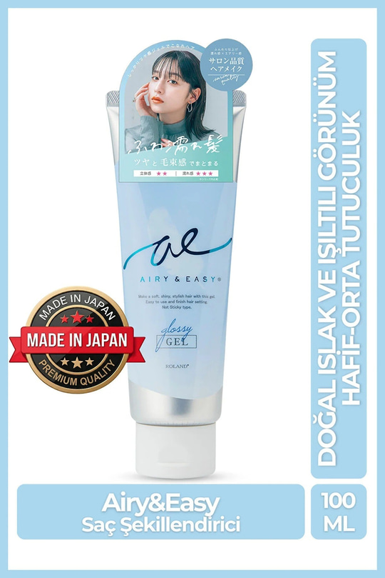 Cosmetex Roland Airy & Easy Glossy Gel Parlak ve Güçlü Saç Şekillendirici