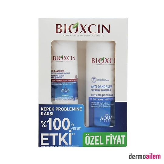 Bioxcin Aqua Thermal Kepek Karşıtı Etkili Şampuan Seti 200 ml + 300 ml
