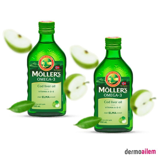 Möller's Omega 3 250 ml Balık Yağı Elma Aromalı 2 Adet