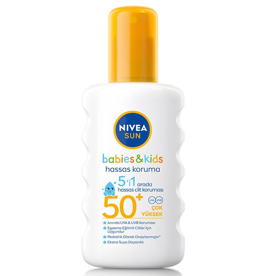 Nivea Sun Kids Güneş Spreyi Hassas Koruma Kokusuz SPF50 200 ml