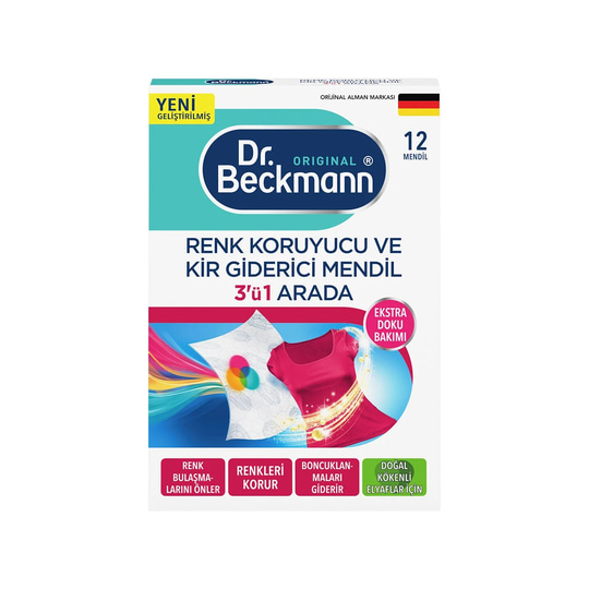 Dr. Beckmann Renk Koruyucu Mendil 12'li