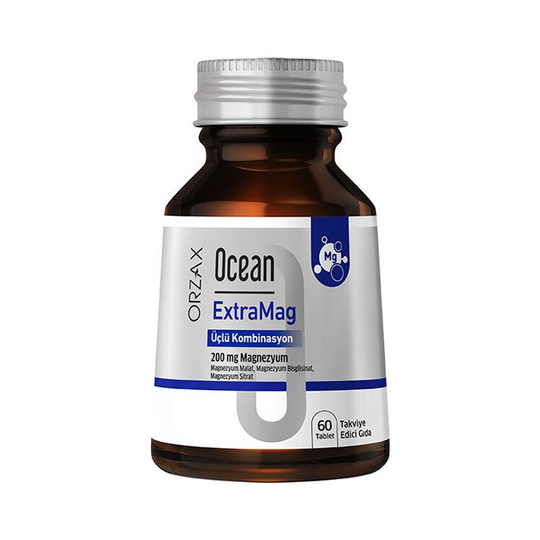 Orzax Ocean ExtraMag Üçlü Kombinasyon Takviye Edici Gıda 60 Tablet