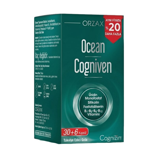 Orzax Ocean Cogniven Takviye Edici Gıda 30+6 Kapsül