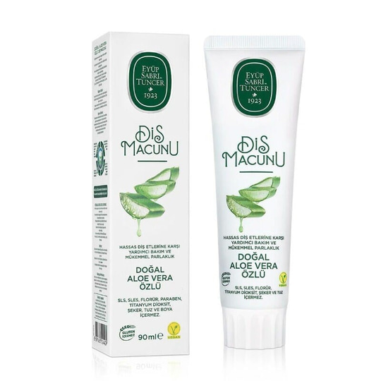 Eyüp Sabri Tuncer Doğal Aloe Vera Özlü Florürsüz Diş Macunu 90 ml