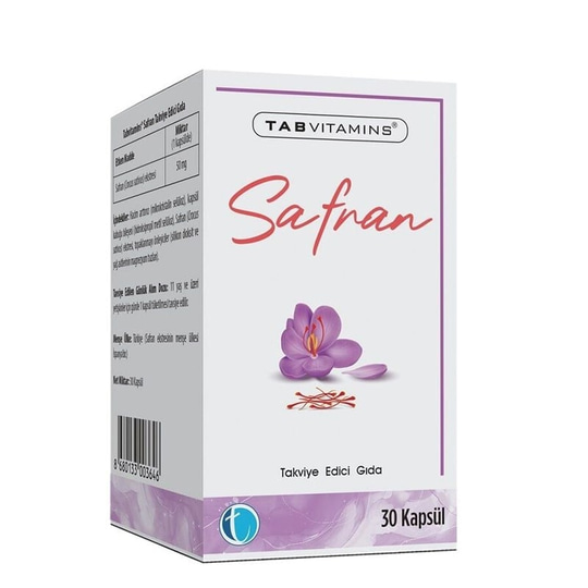 Tabvitamins Safran 50 mg 30 Kapsül