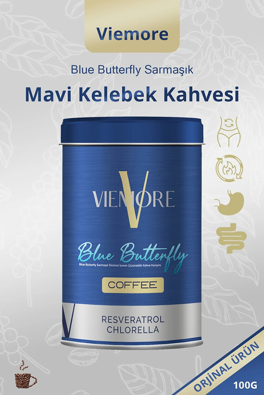 Viemore Blue Butterfly Sarmaşık Ekstresi İçeren Detoks Kahvesi Mavi Kelebek Kahvesi 100 gr