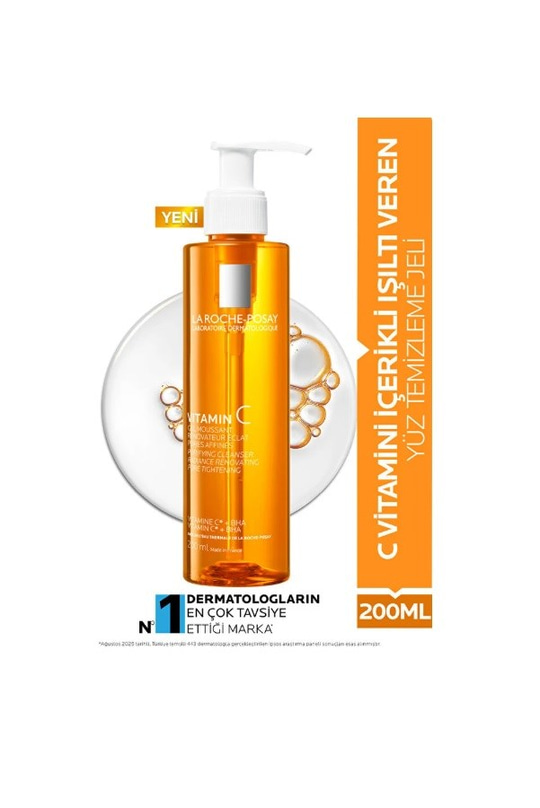 La Roche Posay C Vitamini İçerikli Işıltı Veren Yüz Temizleme Jeli 200 ml