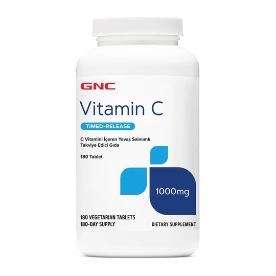 Gnc Vitamin C Timed-Release 180 Bitkisel Tablet