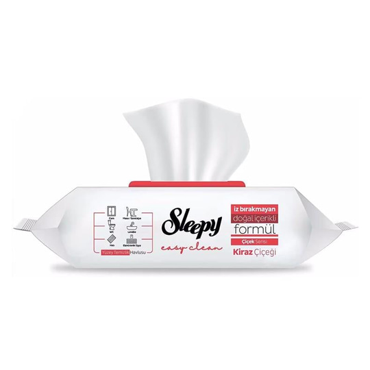 Sleepy Easy Clean Kiraz Çiçeği Yüzey Temizlik Havlusu 100 Yaprak