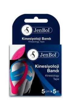 Jenbol Kinesiology Tape Ağrı Bandı 5 cm x 5 m - Pembe